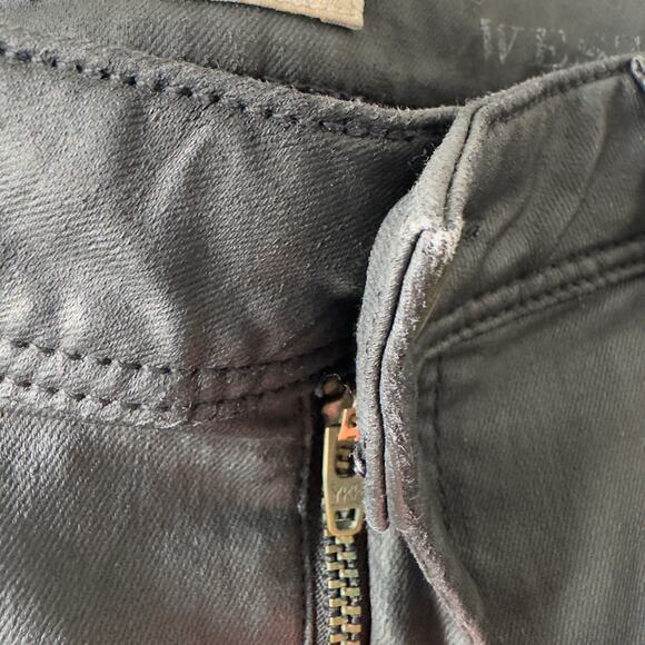 Burberry Brit Westbourne Skinny Ankle Pants Faux Leather Zip Button  5-Pocket 32 - Picture 13 of 16